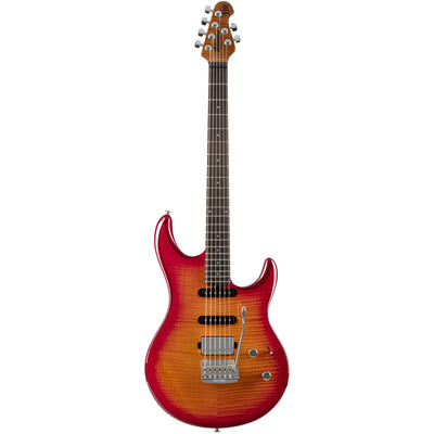 Ernie Ball Music Man - Luke III HSS Cherry Sunburst Flame Maple Top - Musik Utan Gränser 