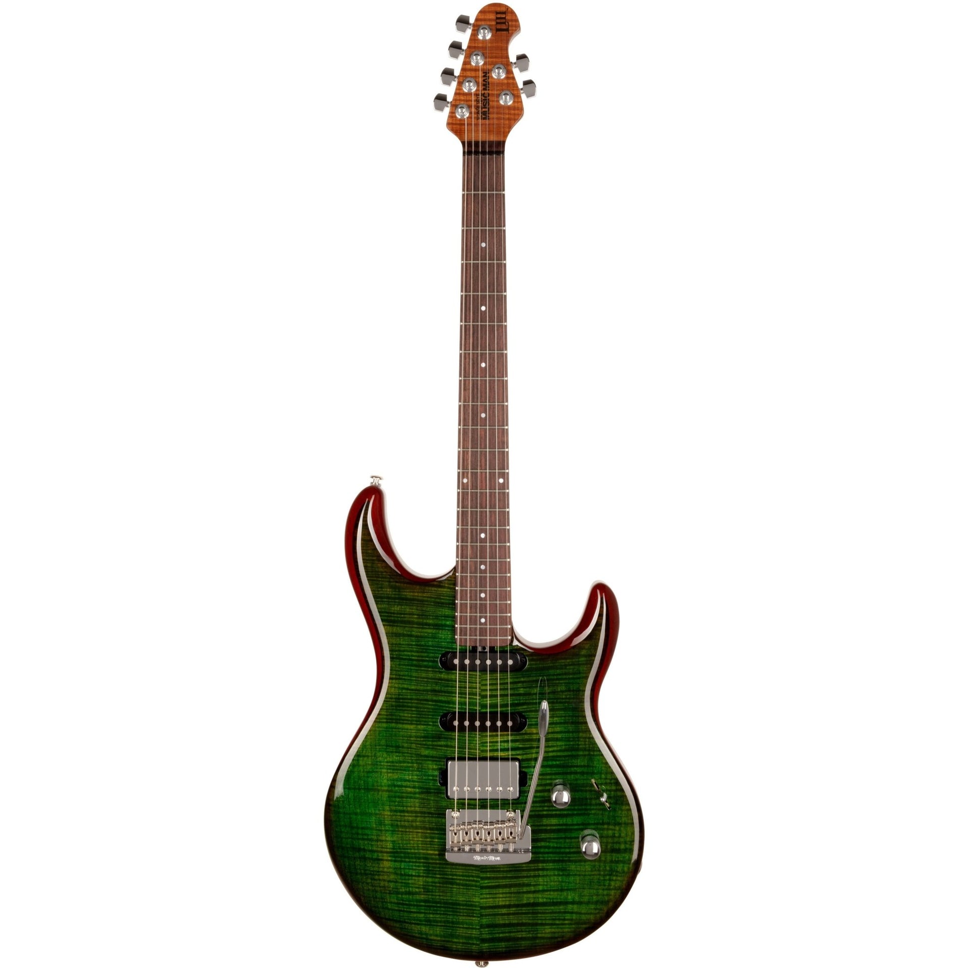 Ernie Ball Music Man - Luke III HSS Luscious Green Flame Maple Top - Musik Utan Gränser 