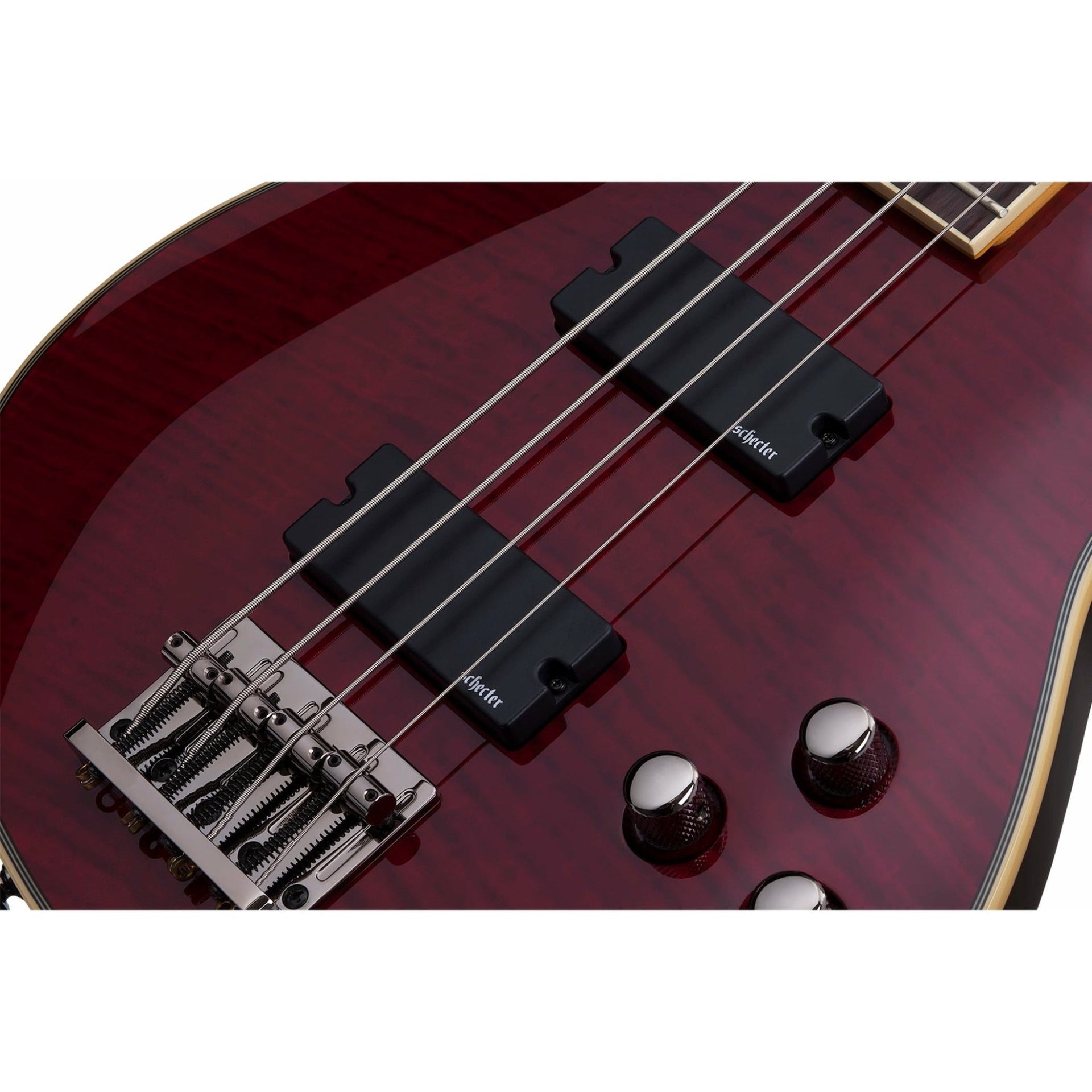 Schecter - Omen Extreme 4 Black Cherry vänsterhänt - Musik Utan Gränser 