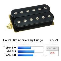 DiMarzio - PAF 36th Bridge DP223FBK F-Spaced Bridge - Musik Utan Gränser 