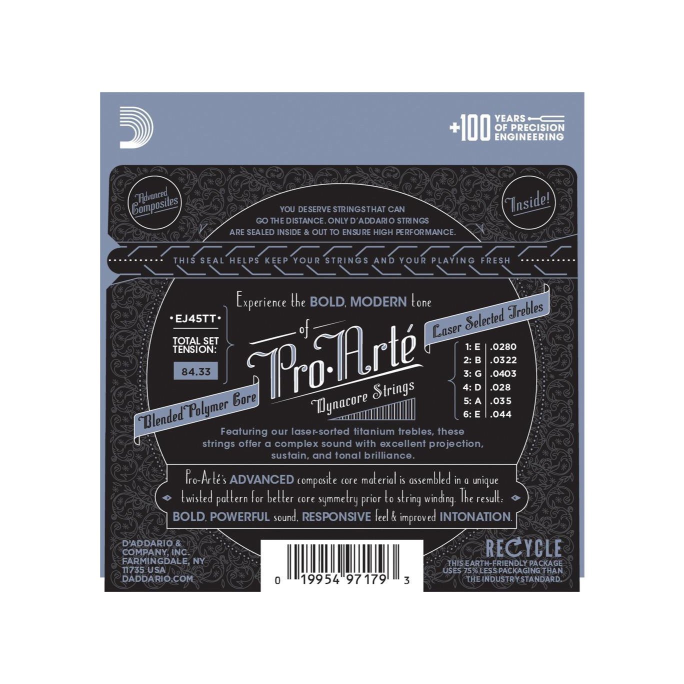 D'Addario - Pro Arté EJ45TT Dynacore Normal Tension - Musik Utan Gränser 
