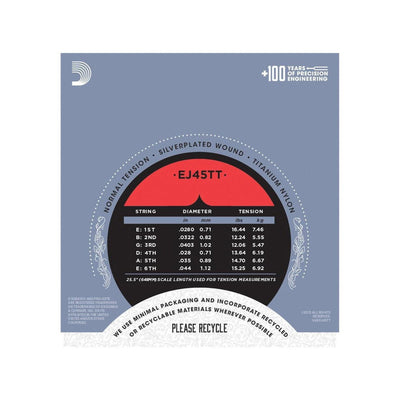 D'Addario - Pro Arté EJ45TT Dynacore Normal Tension - Musik Utan Gränser 