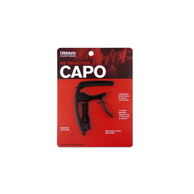 D'Addario - PW-CP-09 NS Tri-Action Capo Black - Musik Utan Gränser 