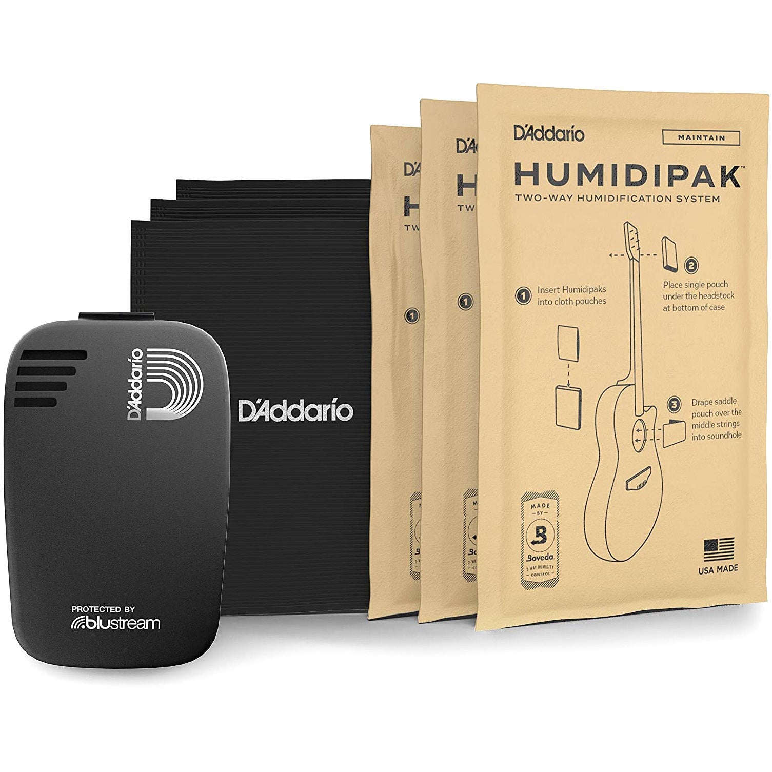 D'Addario - PW-HPHT-01 Humiditrak Combo Pack - Musik Utan Gränser 