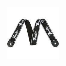 Ladda upp bild till gallerivisning, Quick Grip Locking End Strap Black with White Running Logo 2&quot; - Musik Utan Gränser
