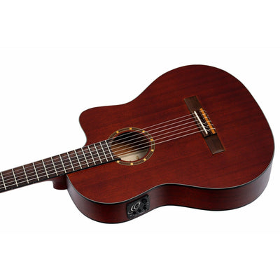 Ortega - RCE125MMSN med mik o bag, Thinline. Mahogany, Family Series. - Musik Utan Gränser 