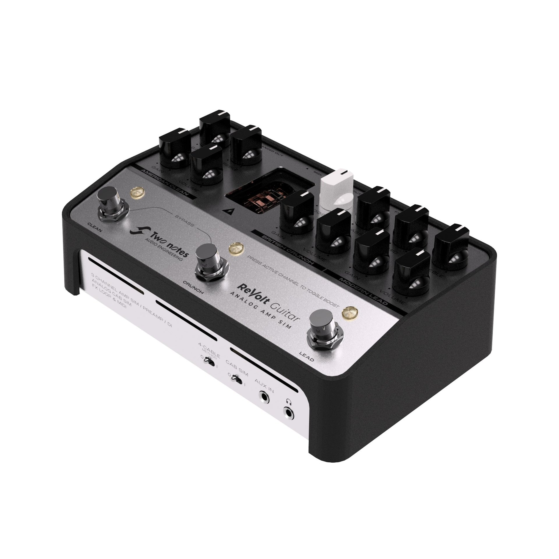 Two Notes - ReVolt Rördriven 3 kanals gitarrpreamp med DynIR - Musik Utan Gränser 