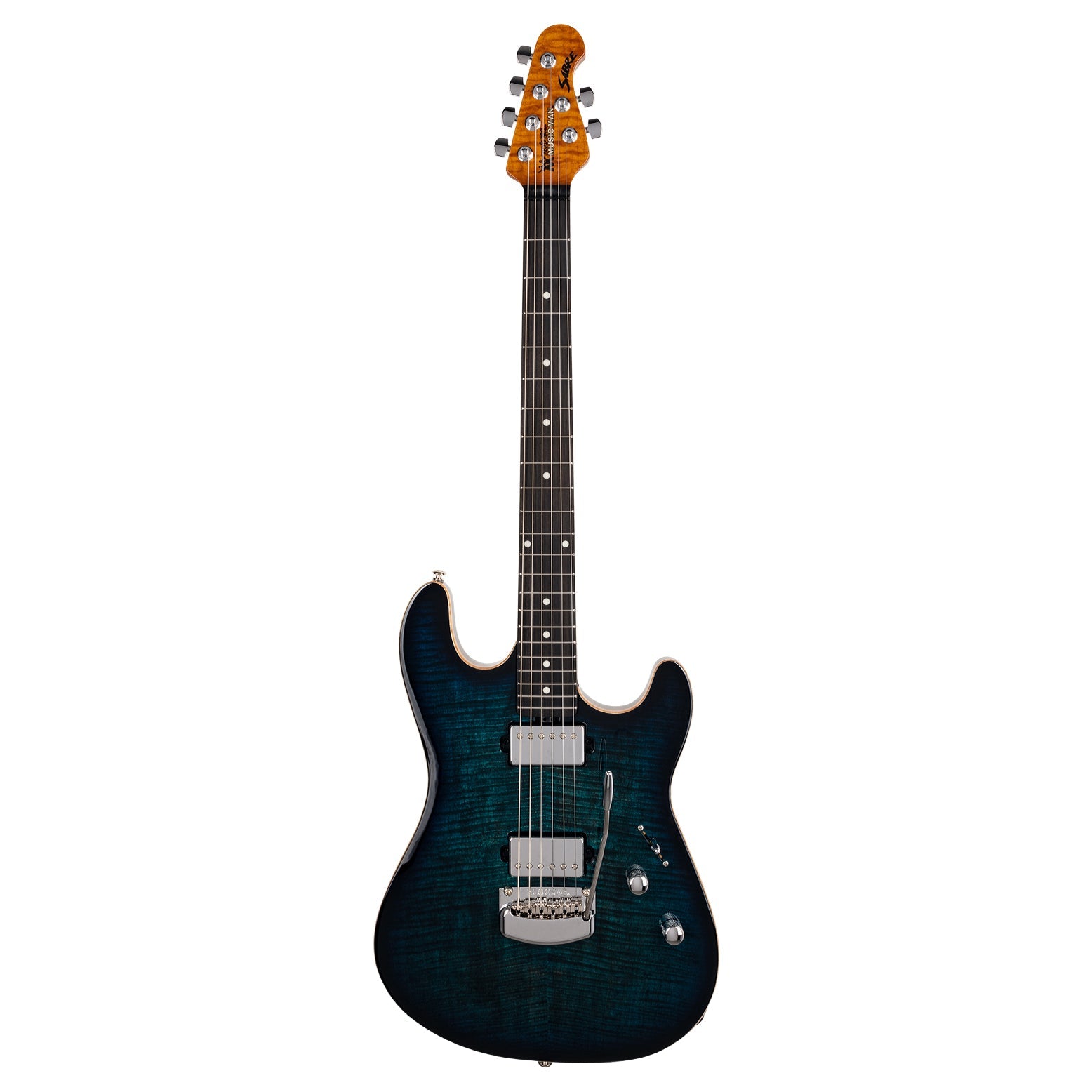 Ernie Ball Music Man - Sabre HH Deep Blue Burst - Musik Utan Gränser 