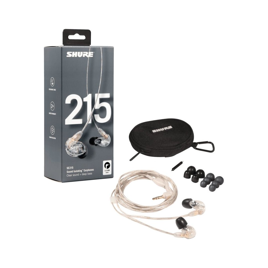 Shure - SE215 PRO Earphones EAC64 - Clear - Musik Utan Gränser 