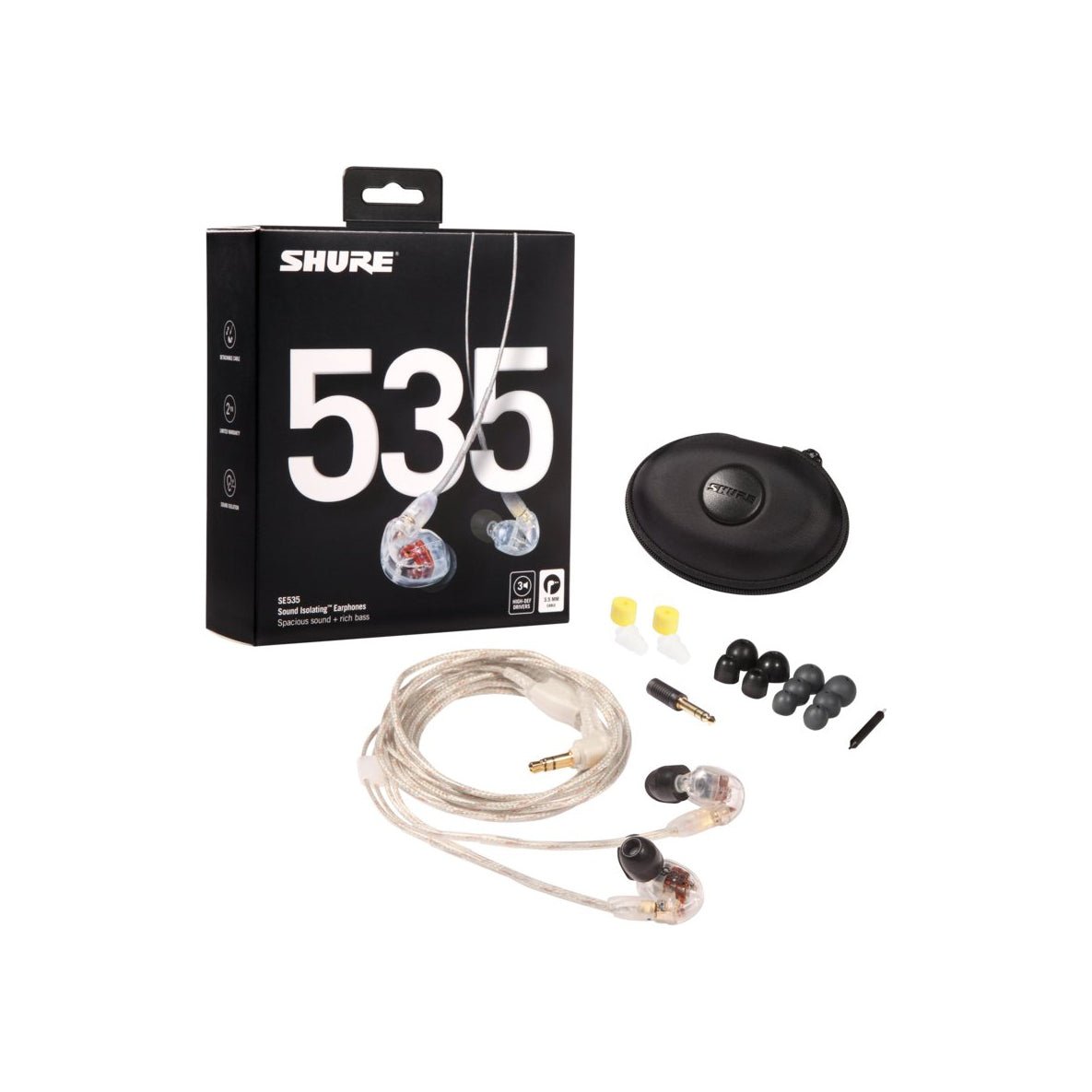 Shure - SE535 PRO Earphones EAC64 - Clear - Musik Utan Gränser 
