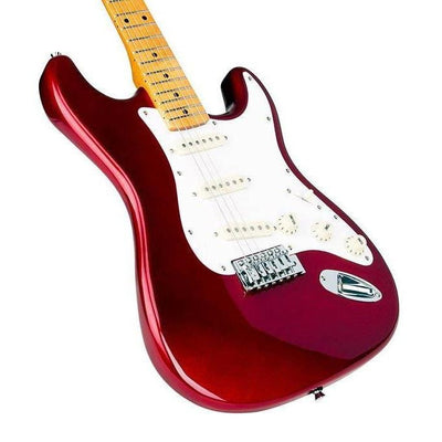 SX - SST57 Candy Apple Red Strat - Musik Utan Gränser 
