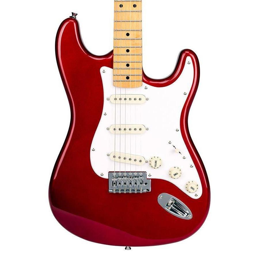 SX - SST57 Candy Apple Red Strat - Musik Utan Gränser 