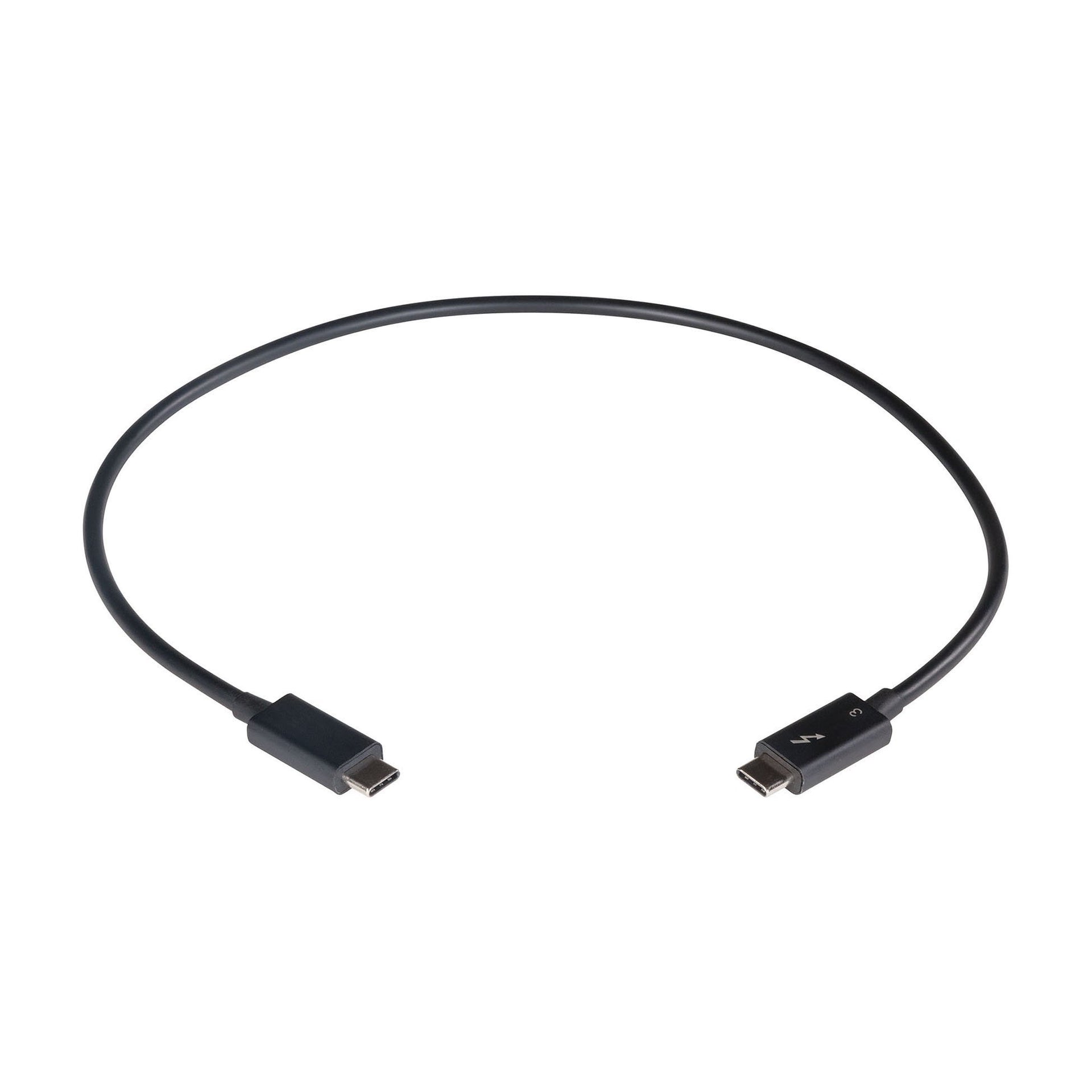 Sonnet - Thunderbolt 3-kabel 0,5 m Svart - Musik Utan Gränser 