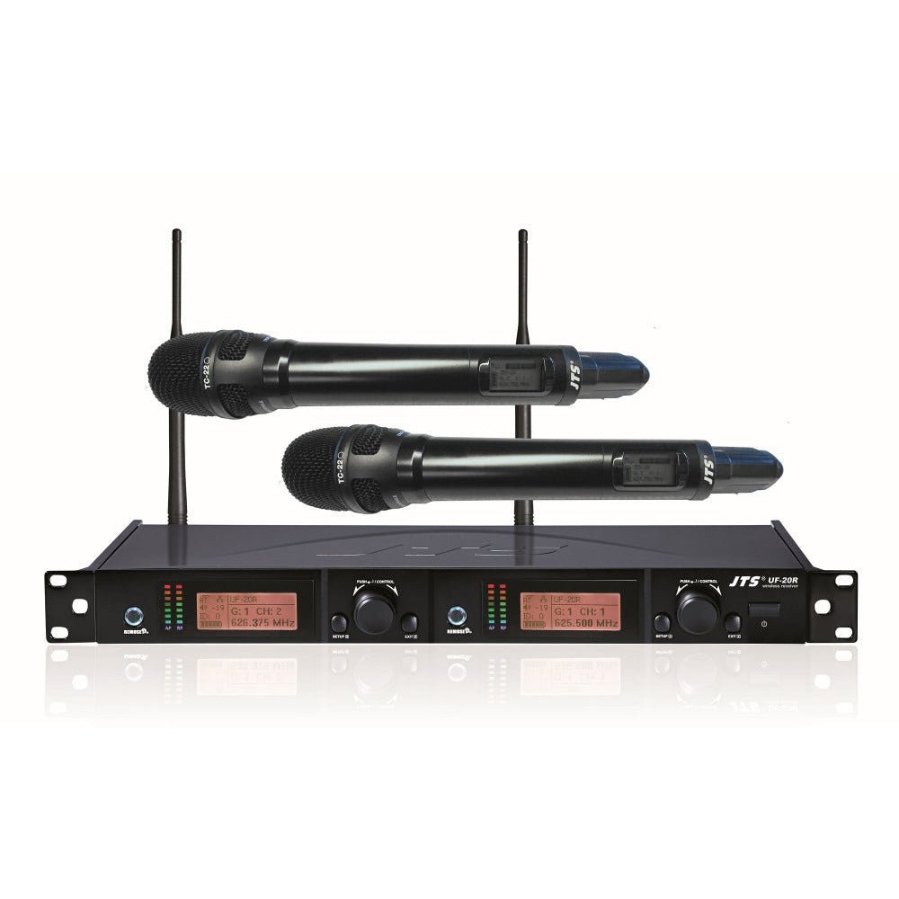 JTS - UF-20R/JSS-20TC22 2 Trådlöst dubbelsystem med handmikrofon - Musik Utan Gränser 