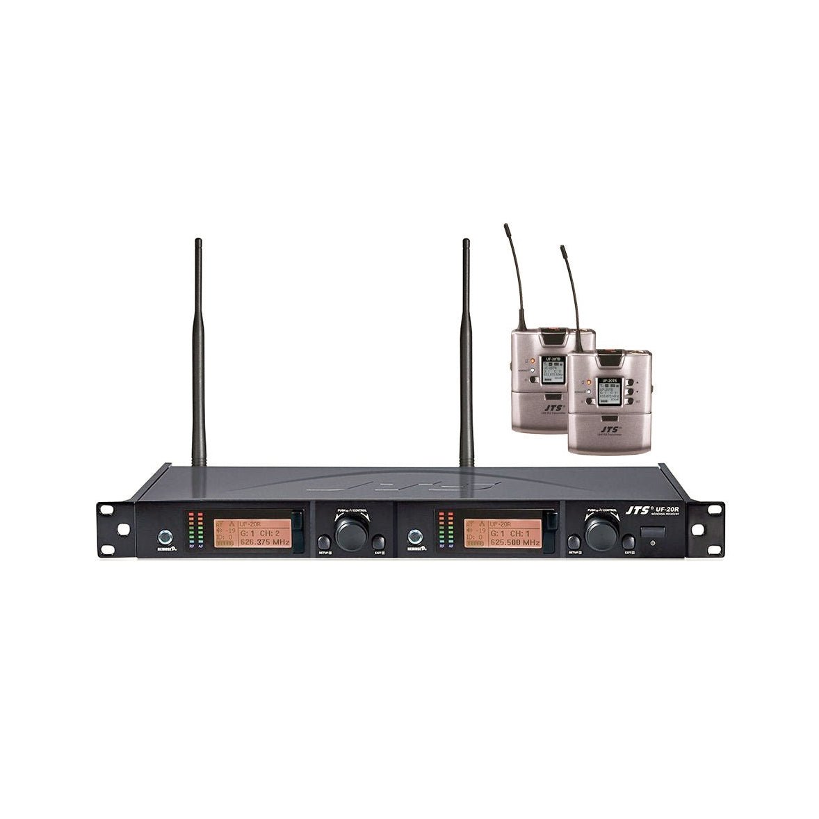 JTS - UF-20R/UF-20TB * 2 Trådlöst dubbelsystem med ficksändare - Musik Utan Gränser 