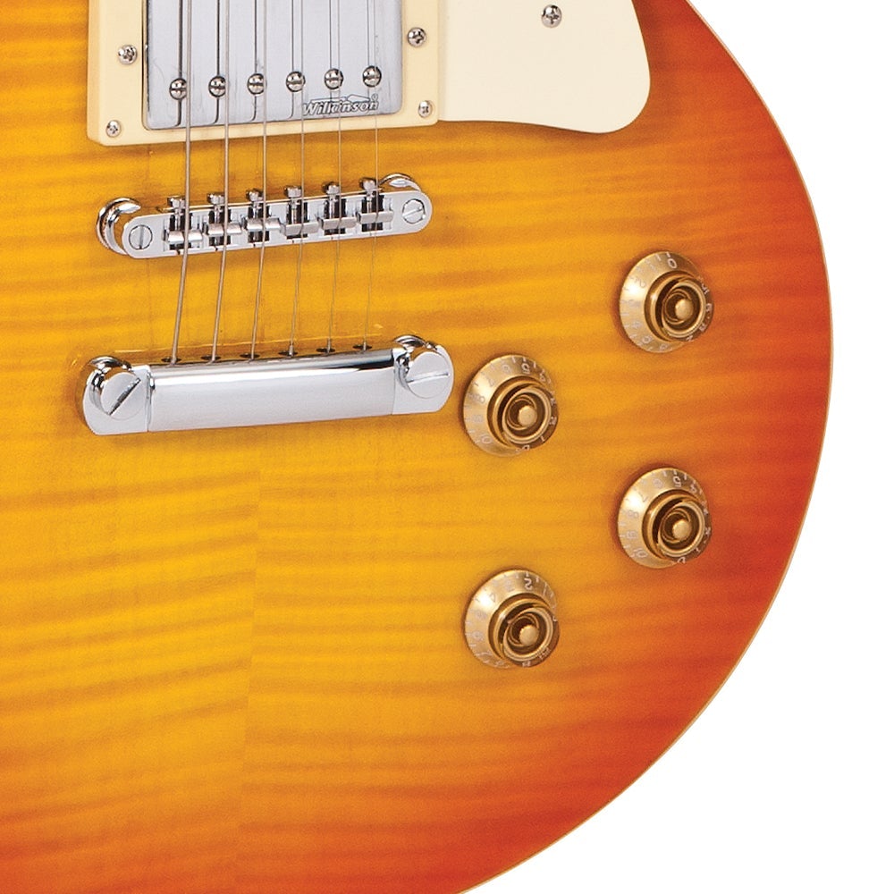 Vintage - V100HB Flame Honeyburst - Musik Utan Gränser 