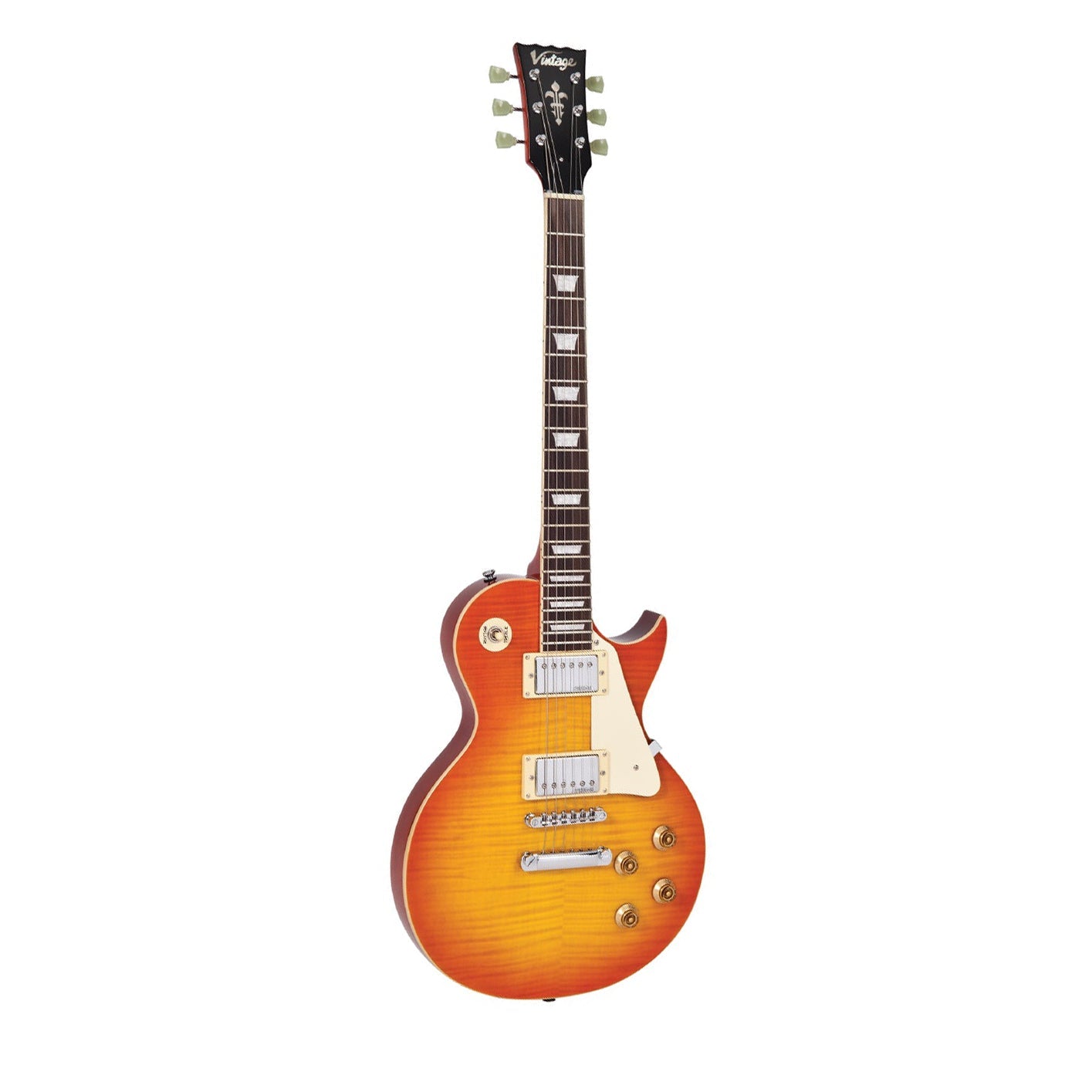 Vintage - V100HB Flame Honeyburst - Musik Utan Gränser 