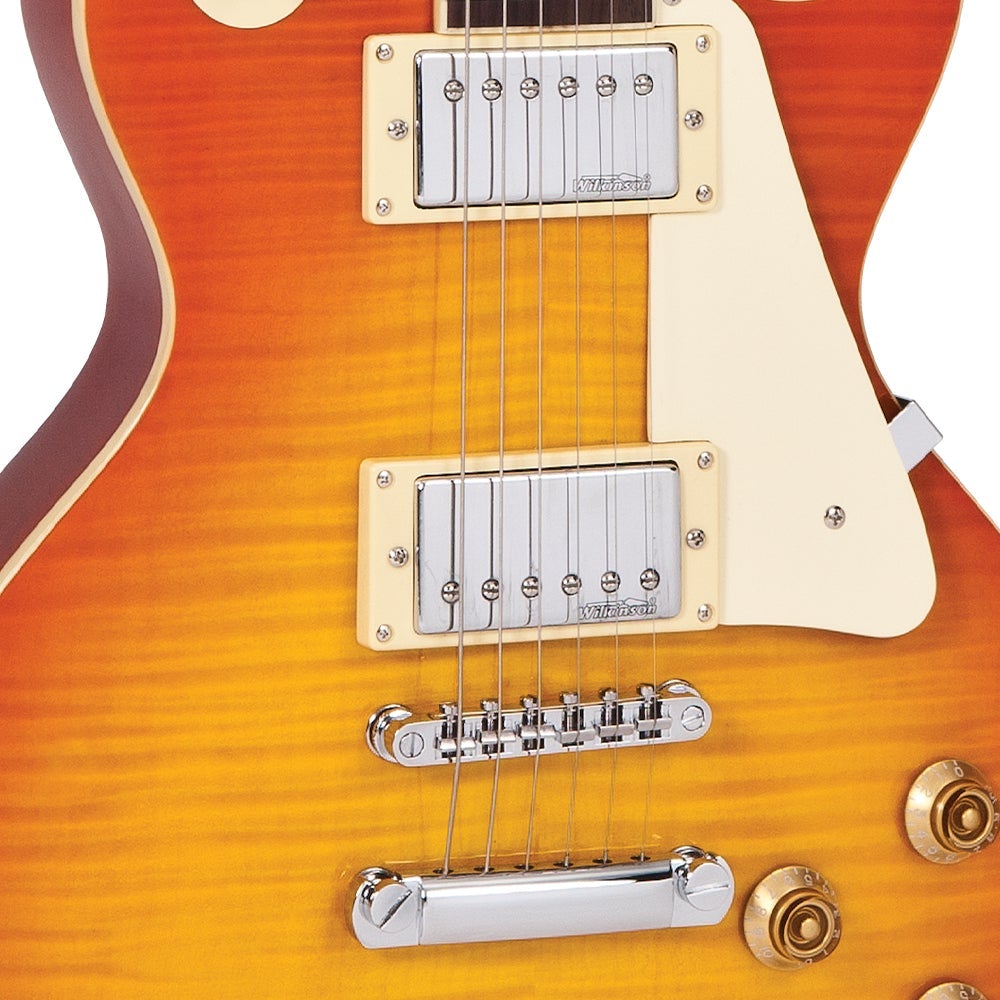 Vintage - V100HB Flame Honeyburst - Musik Utan Gränser 