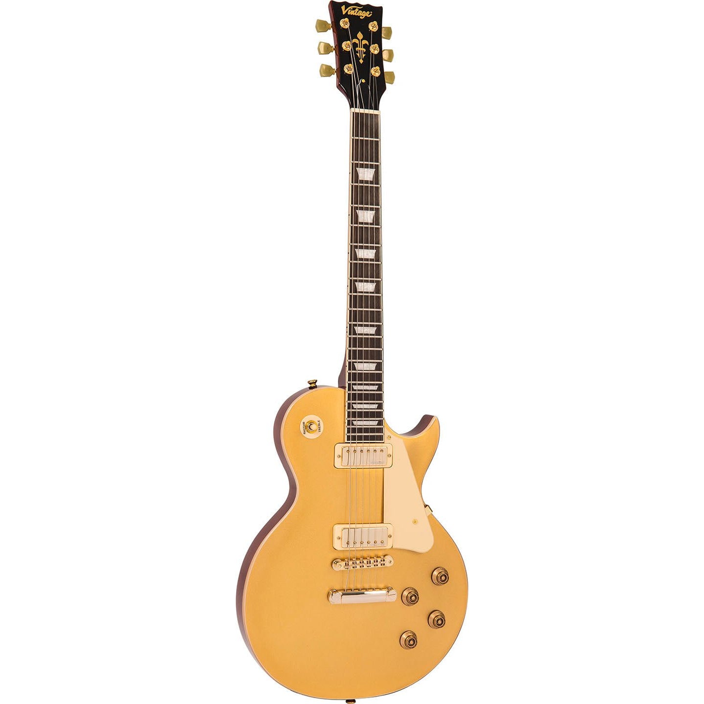 Vintage - V100MGT Gold Top Mini Double B-Stock - Musik Utan Gränser 