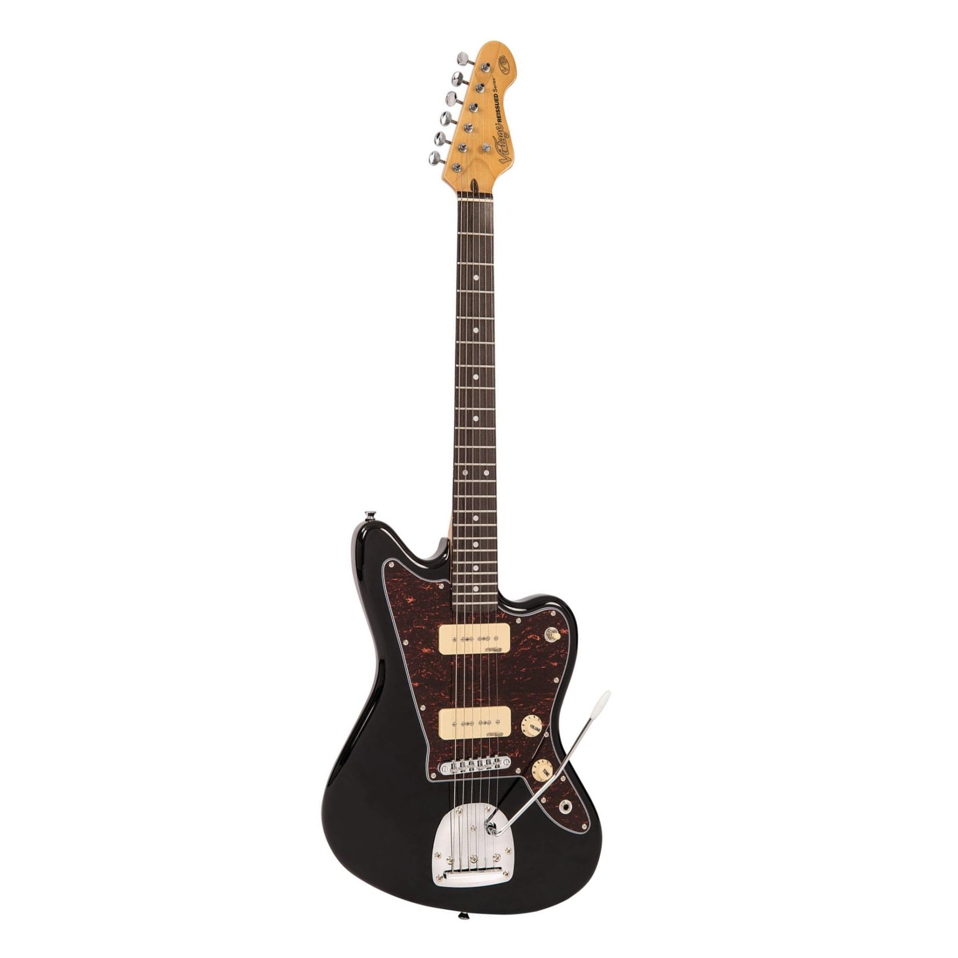 Vintage - V65 Vibrato Gloss Black - Musik Utan Gränser 