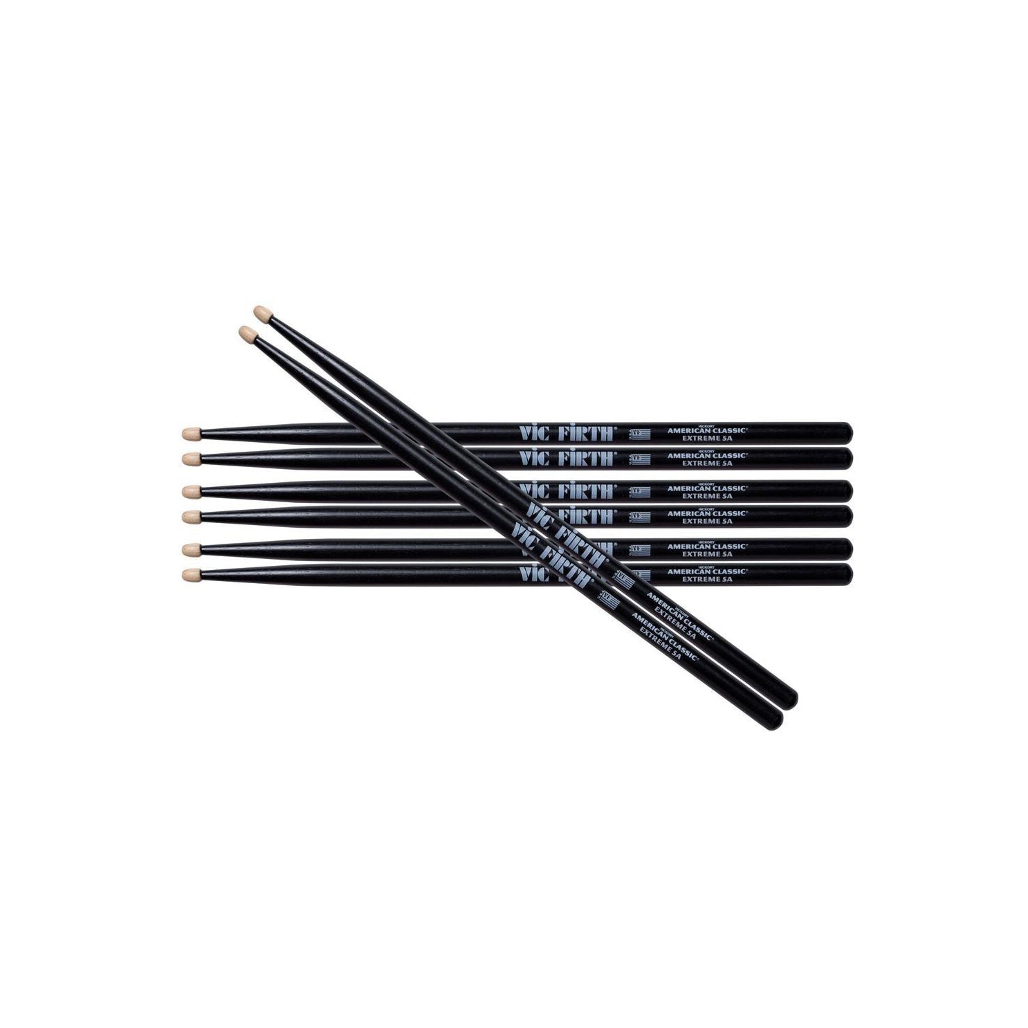Vic Firth - X5AB Extreme Hickory Value Pack Black - Musik Utan Gränser 